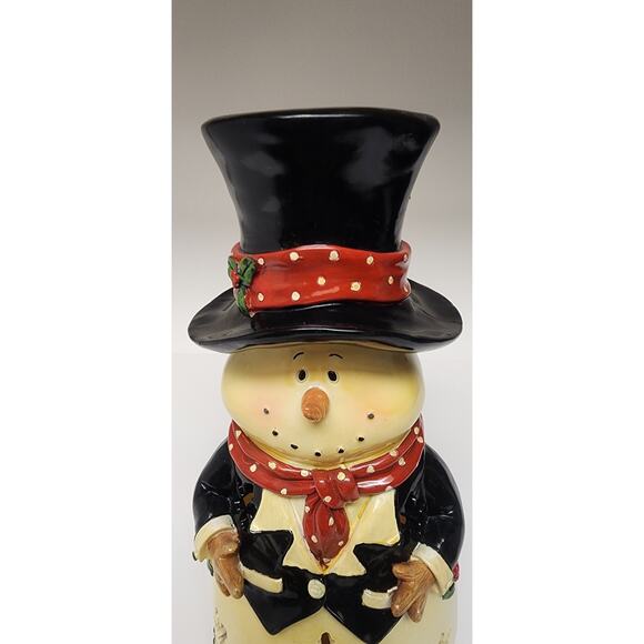 Lincolnshire The Original Tuxedo Snowman luminary-10" Lantern - Picture 7 of 15